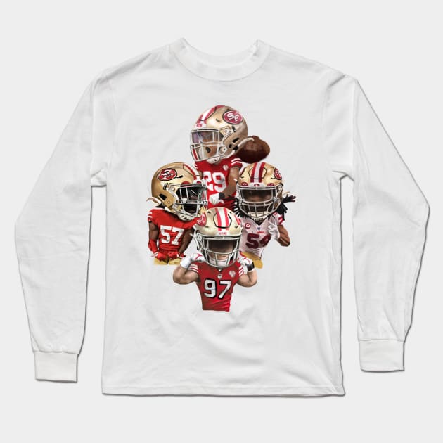 Niners D! Long Sleeve T-Shirt by ericjueillustrates